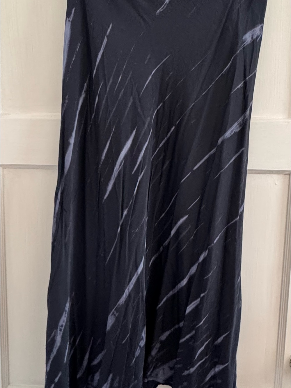 Velvet by Graham & Spencer Black Marble-Print Midi Skirt